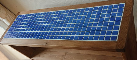 モザイクタイルオープンカウンター タイルカウンター キッチンカウンター