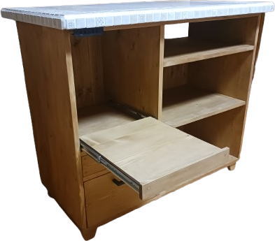 人工大理石+ルーメンタイル収納キッチンカウンター