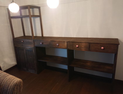4ドロアーオープンボード アジアン家具