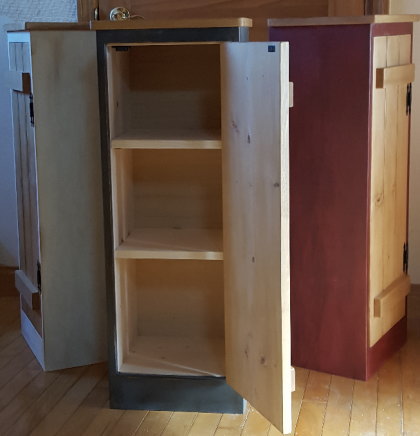 スリムキャビネット(アンティークホワイト)カントリー家具工房Barn