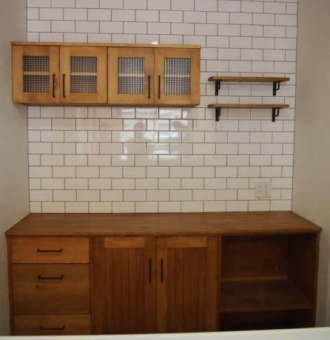 食器棚　キッチンキャビネット　カントリー家具